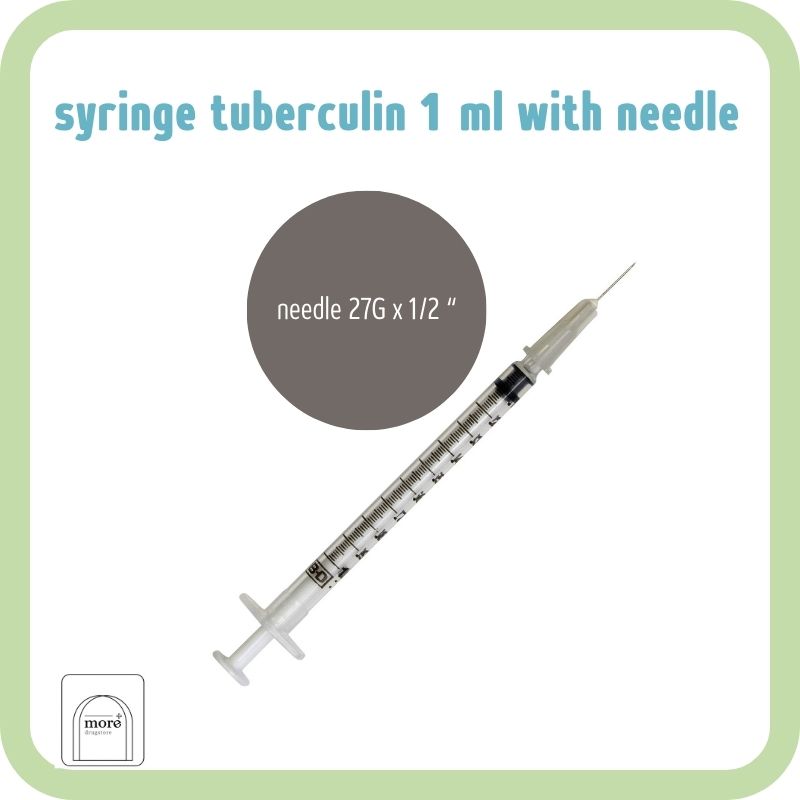 nipro syringe tuberculin 1 ml with needle 27G x 1/2 '' (ปลายเทา )
