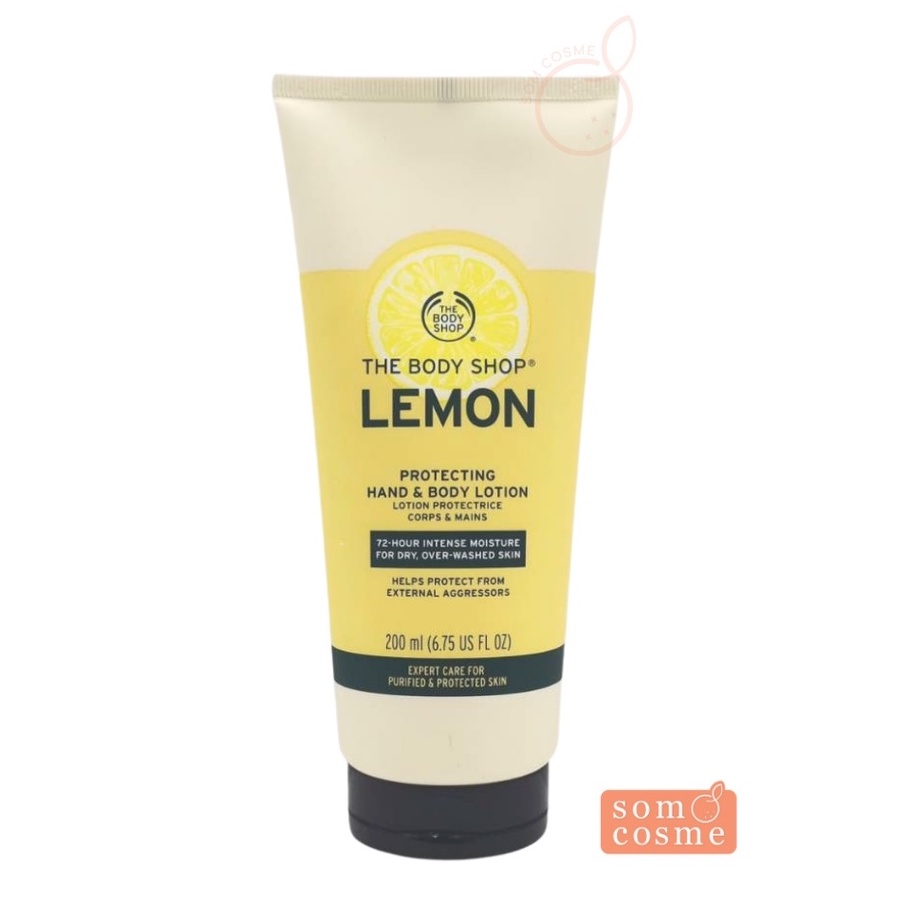 the body shop lemon protecting hand & body lotion 200 ml.