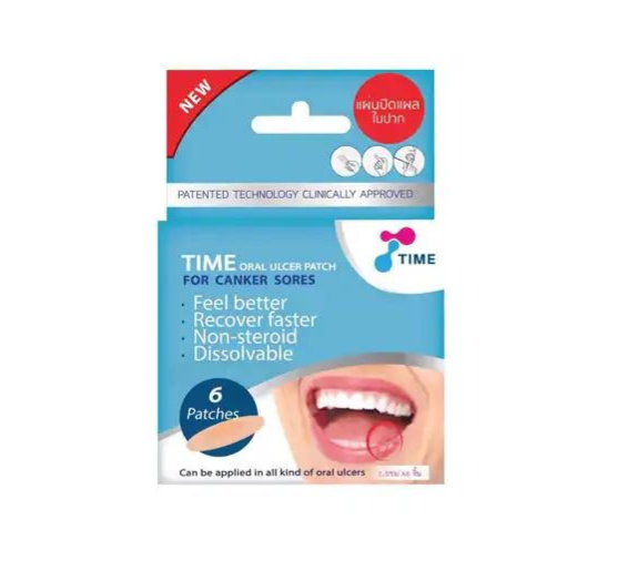 TIME Oral ulcer patch (กล่อง 6ชิ้น)