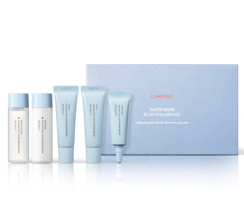 Laneige Water Bank Blue Hyaluronic 5 Step Essential Kit for Normal to Dry skin
