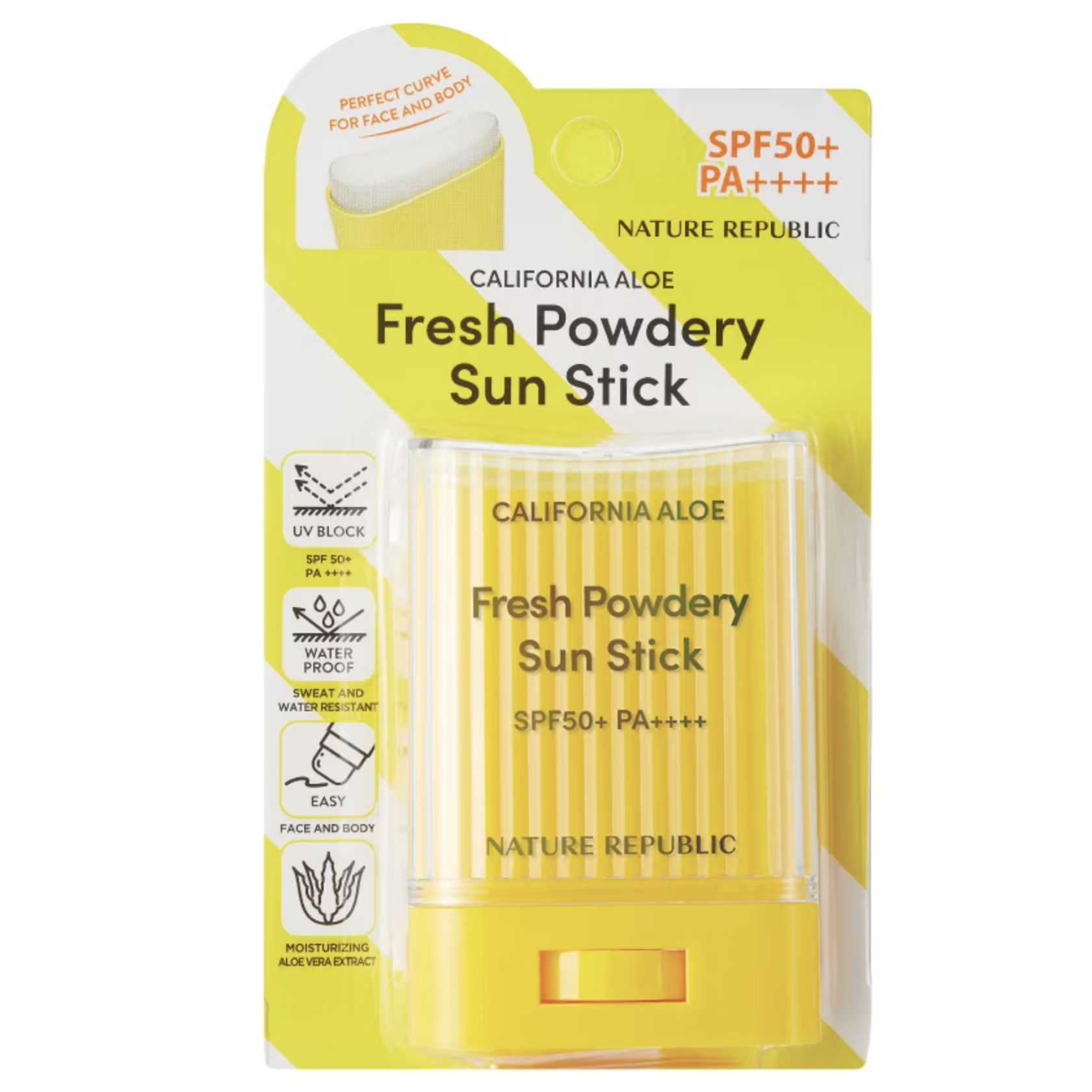 Nature Republic California Aloe Fresh Powdery Sun Stick SPF50+ PA++++ 24g.