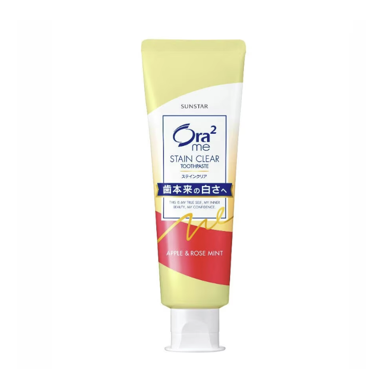 ยาสีฟัน Ora2 Me Stain Clear Mild Apple Rose Mint Toothpaste 140 g.(กลิ่นแอปเปิ้ล&โรสมินท์)