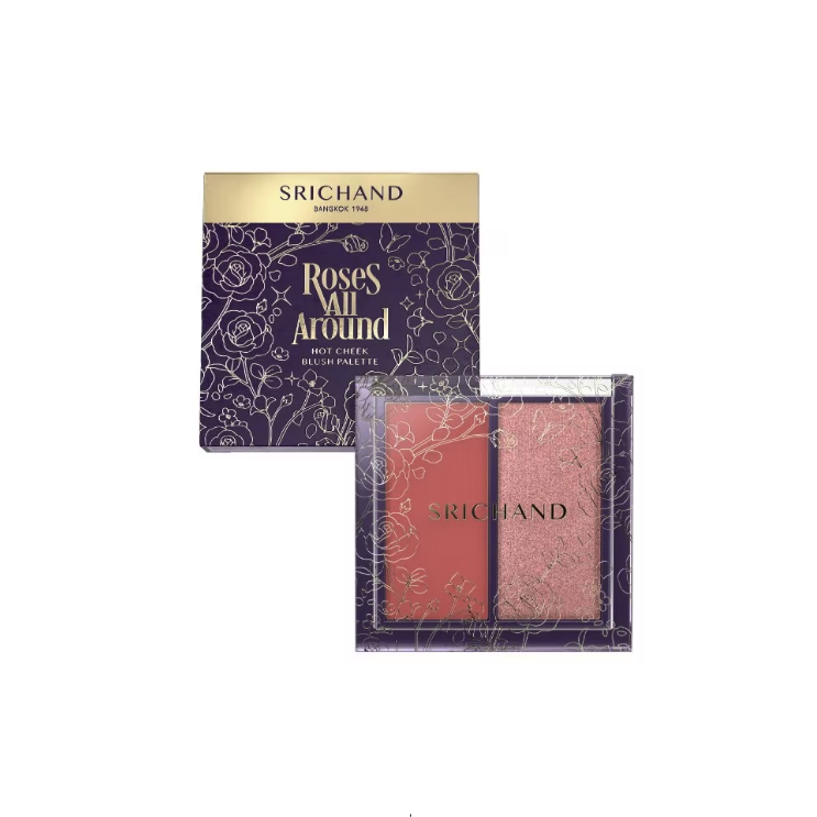 SRICHAND Roses All Around Hot Cheek Blush Palette 11 g.#04 Deep Romance Rose