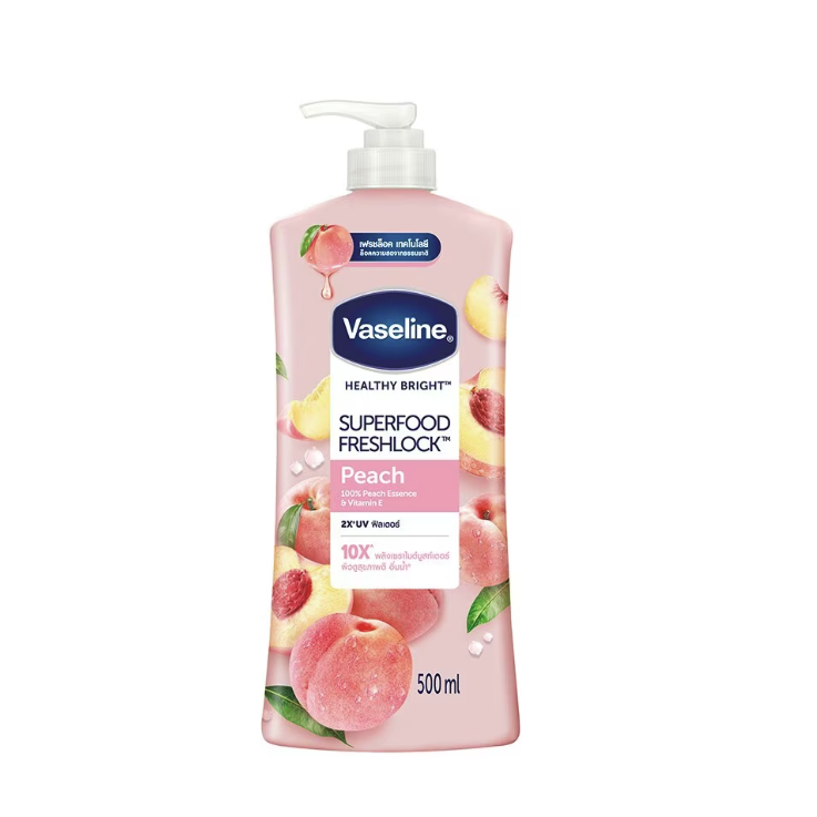 Vaseline Healthy Bright Superfood Freshlock Peach 500 ml.