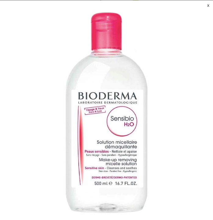 Bioderma Sensibio H2O Micellar water makeup Remover 500 ml.
