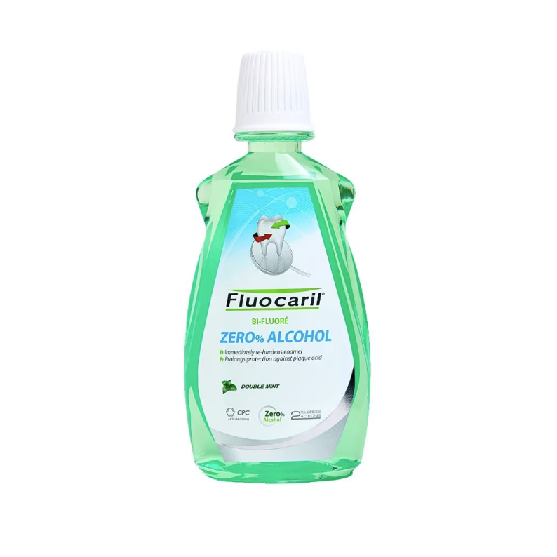Fluocaril น้ำยาบ้วนปาก Mouthwash Zero O% Alcohol Double Mint 500 ml.