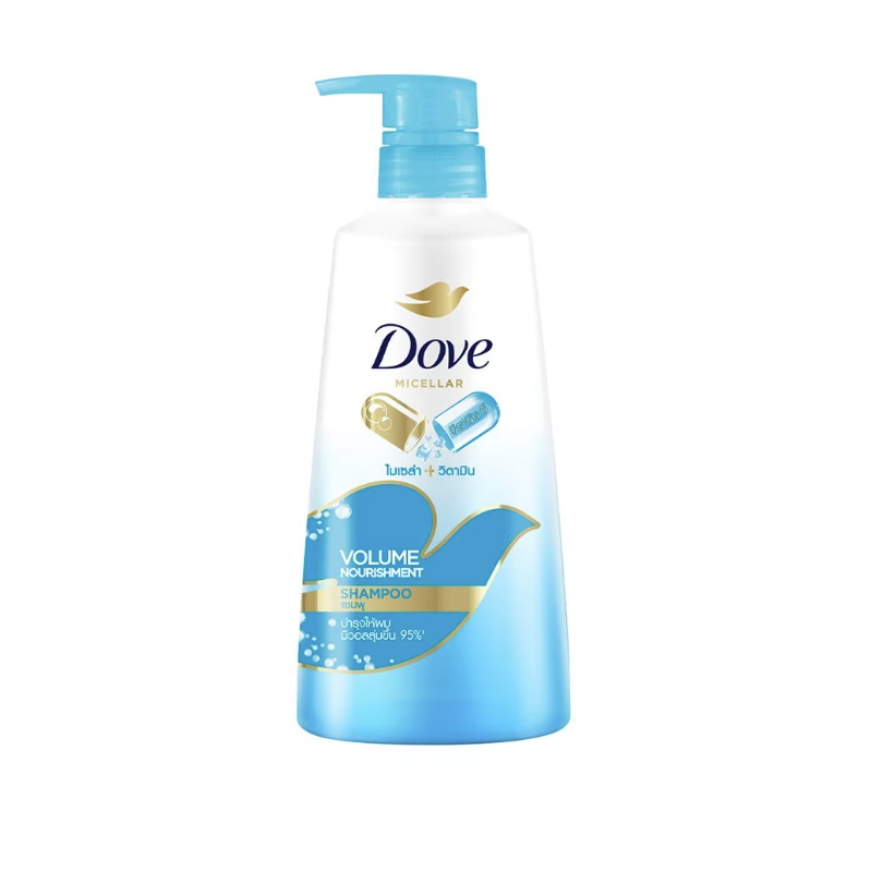 Dove แชมพู Micellar VOLUME Nourishment Shampoo 430 ml.