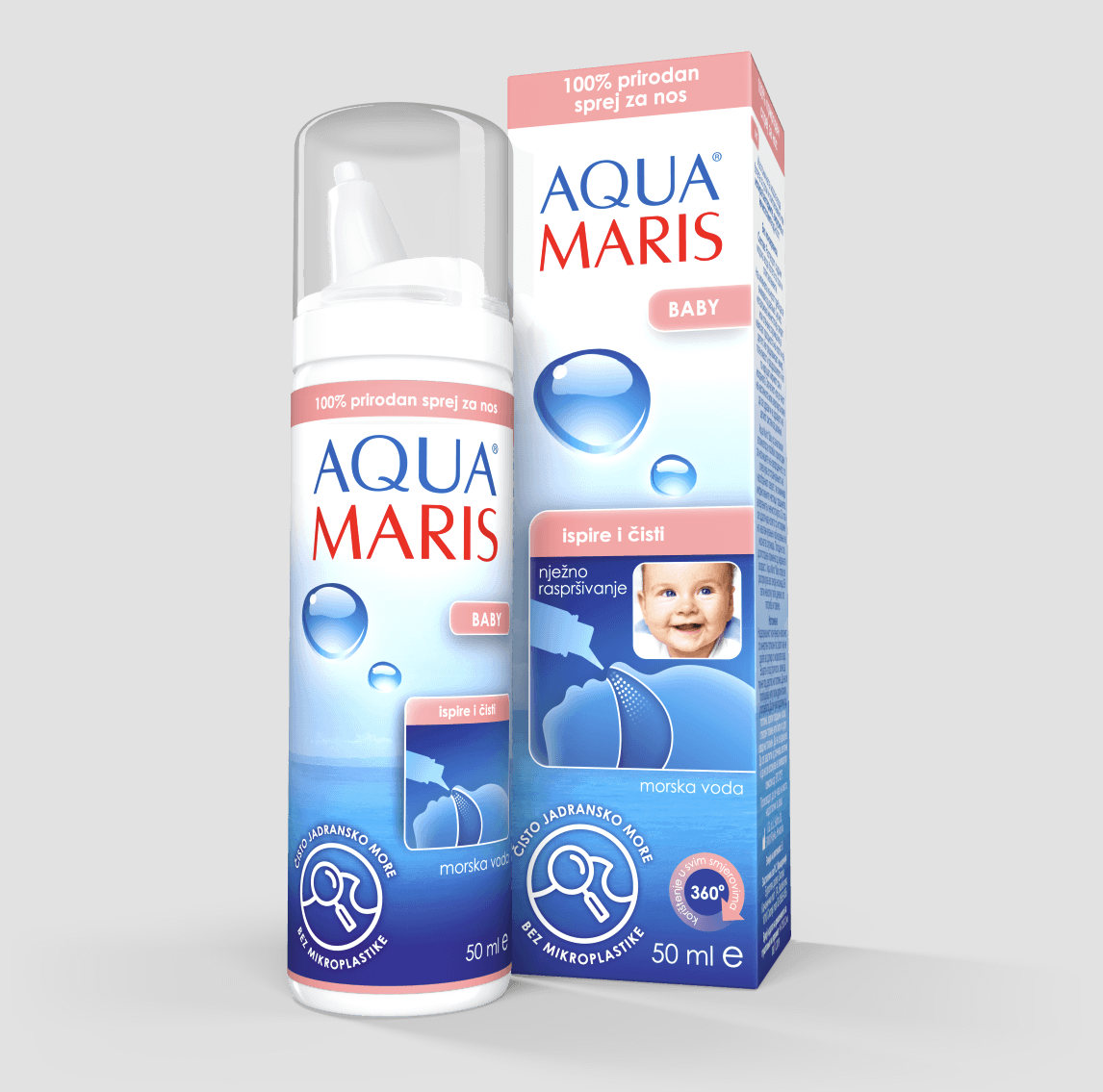 Aqua maris 100% natural nasal spray adriatic sea water 50 ml