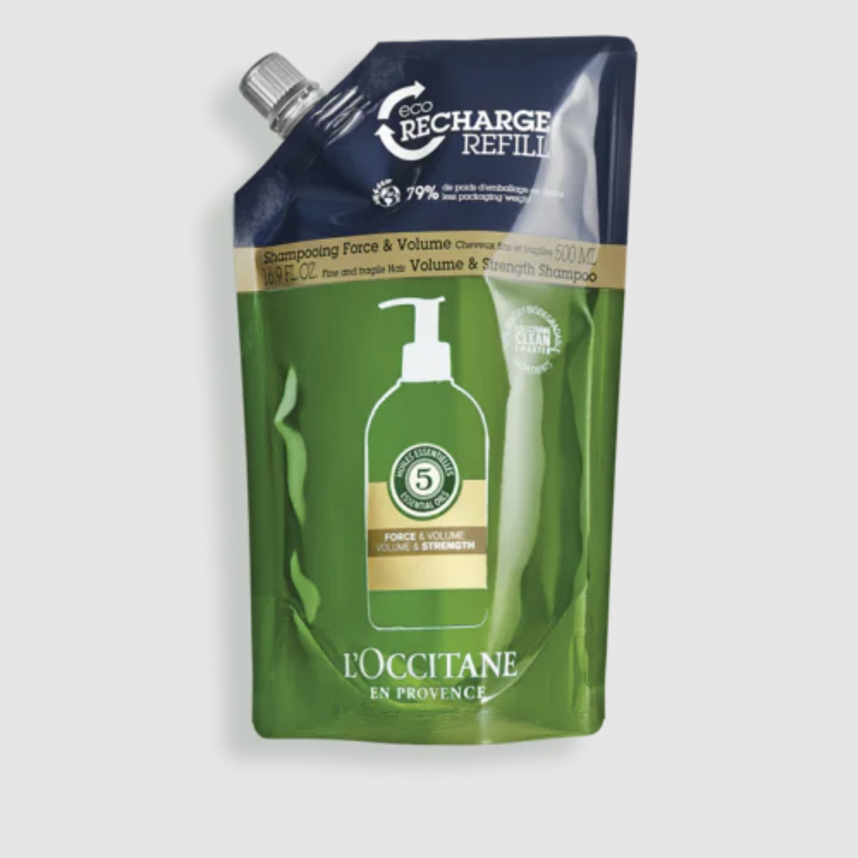 L’Occitane Volume & Strength Shampoo 500 ml. Refill