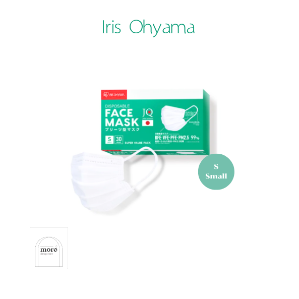 IRIS หน้ากากอนามัย Disposable Face Mask Size S 30 ชิ้น# WHITE สีขาว