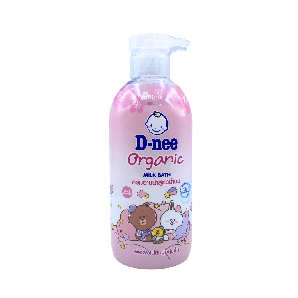 D-Nee Organic Milk Bath สบู่เหลวอาบน้ำ ออร์แกนิค ซากุระ มิลค์ บาธ 450 มล.
