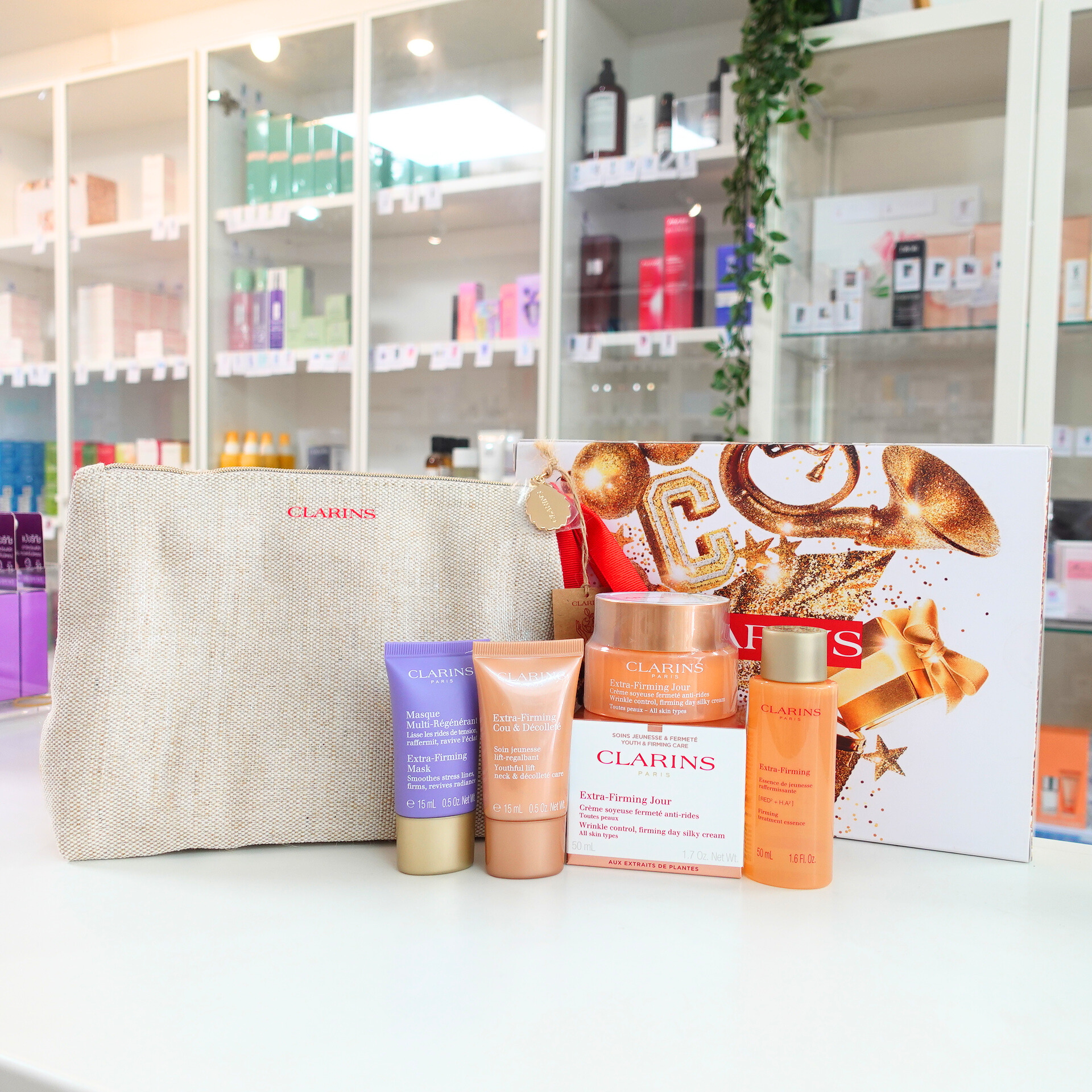 CLARINS ชุดผลิตภัณฑ์ EXTRA-FIRMING DAY CREAM COLLECTION HOLIDAY SET 2023