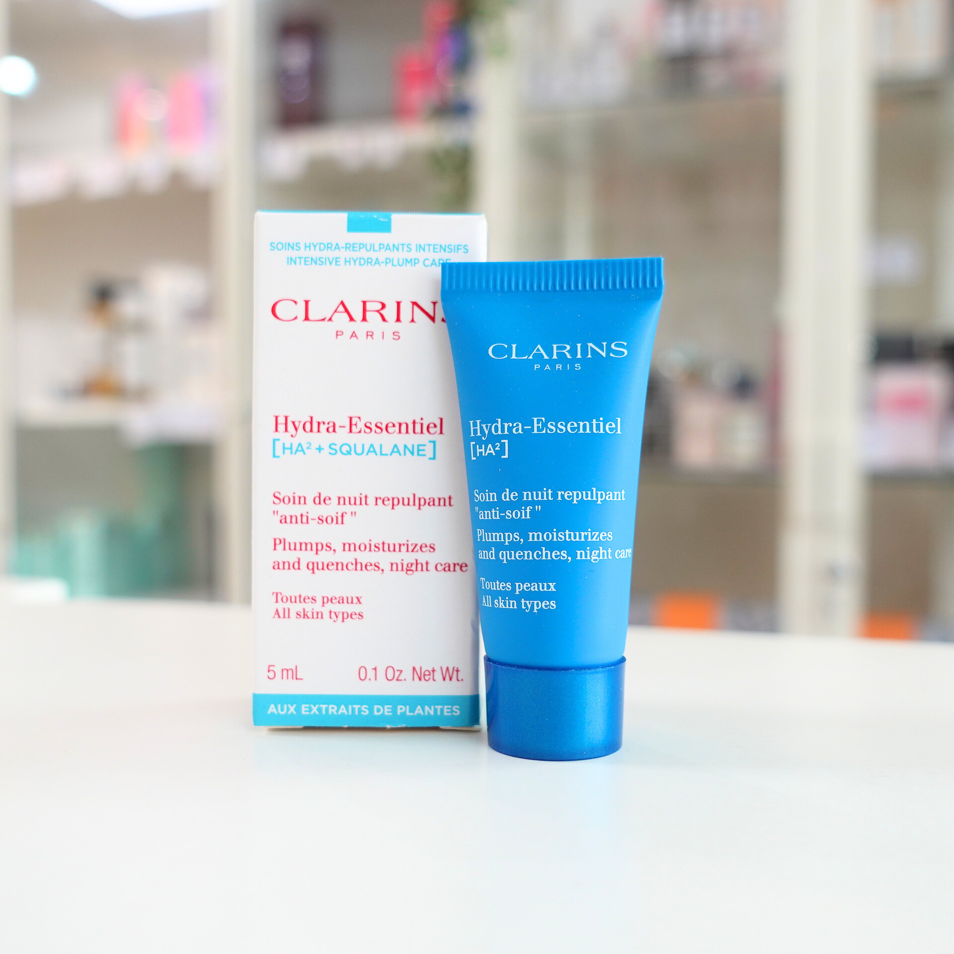 CLARINS Hydra Essentiel Plumps Moisturizes and quenches Night Care 5 ml.