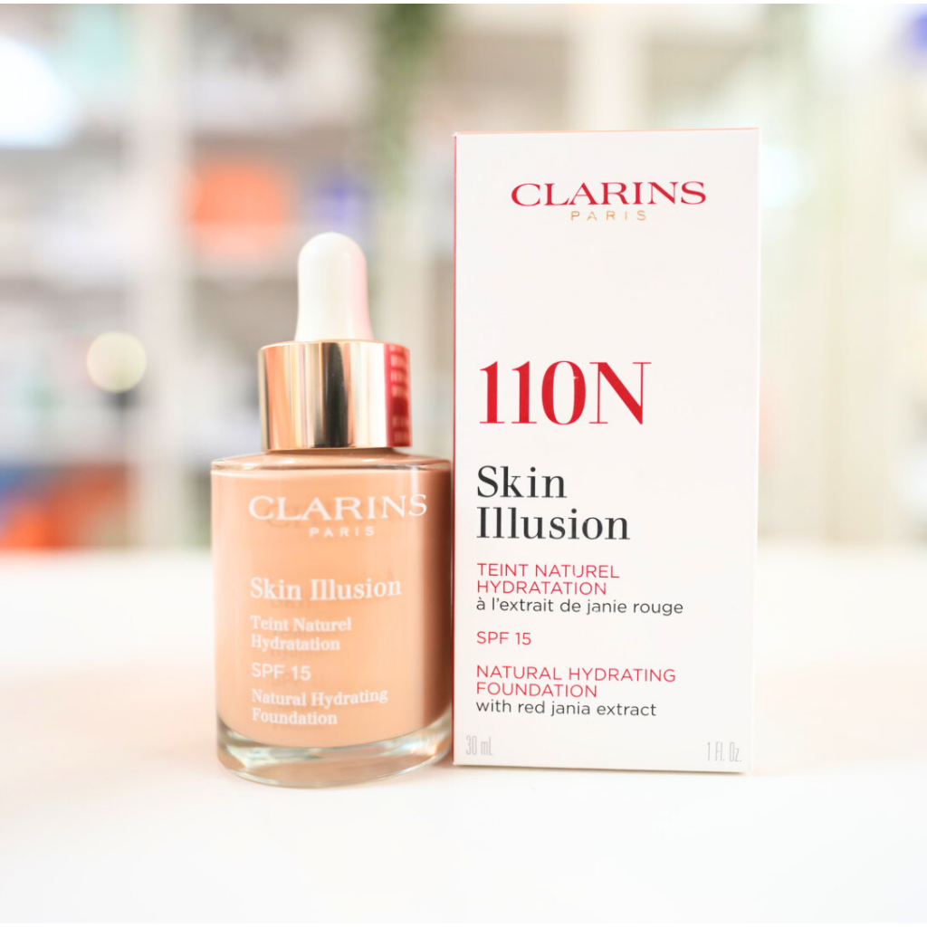 Clarins Skin Illusion Natural Hydrating Foundation 30 ml. #110 Honey