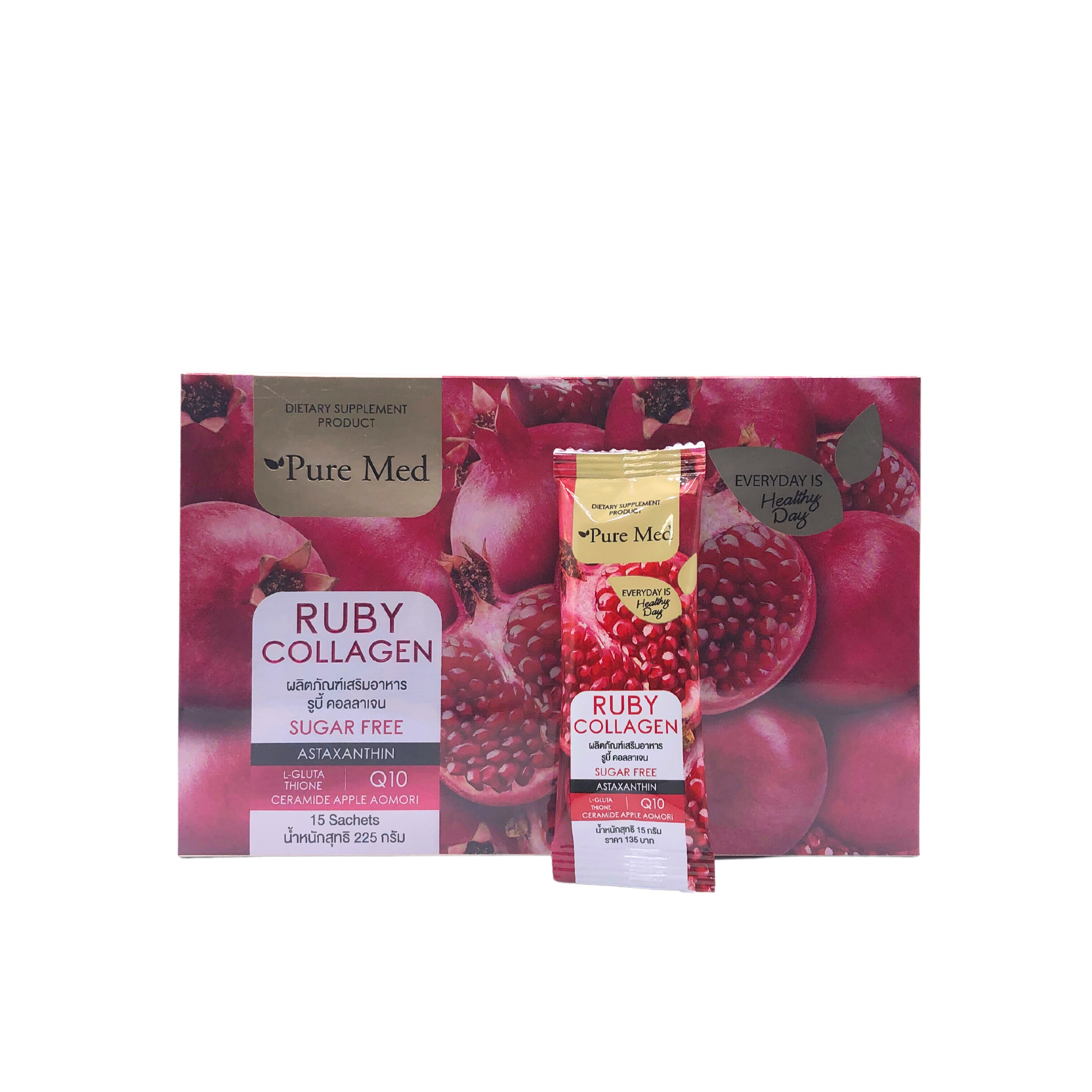 Pure med ruby collagen **ยกกล่อง 15 ซอง